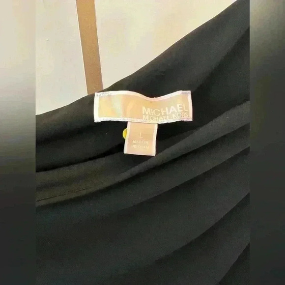 Michael Kors Women's Black One Shoulder Knee Length Dress Size M - Picture 2 of 9